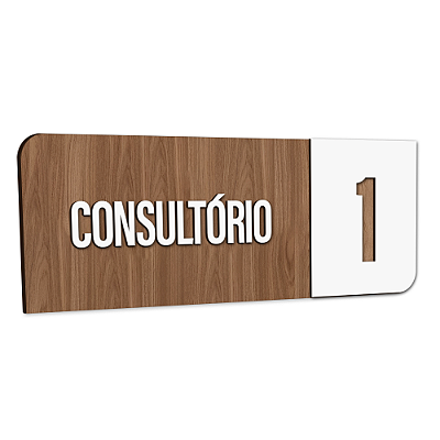 Placa Sinalização Indicativa Consultório - Numerado