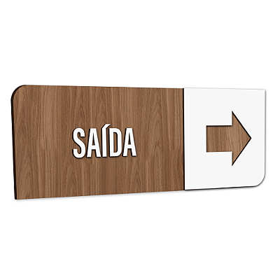 Placa de Sinalização Indicativa - Saída com Seta - (Direita / Esquerda)