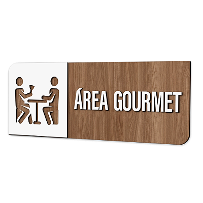 Placa de Sinalização Indicativa - Área Gourmet
