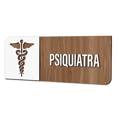 Placa de Sinalização Indicativa - Psiquiatra