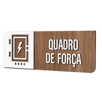 Placa de Sinalização Indicativa - Quadro de Força