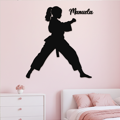 Quadro Personalizado - Karatê / Judô - Menina - Quimono