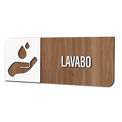 Placa de Sinalização Indicativa - Lavabo