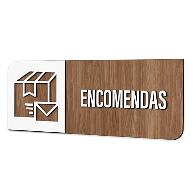 Placa de Sinalização Indicativa - Encomendas