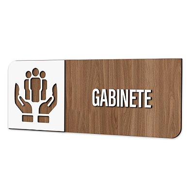 Placa de Sinalização Indicativa - Gabinete