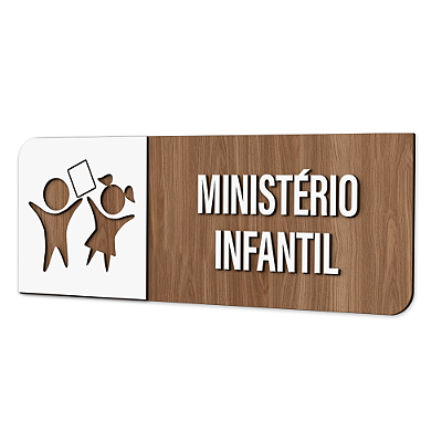 Placa de Sinalização Indicativa - Ministério Infantil