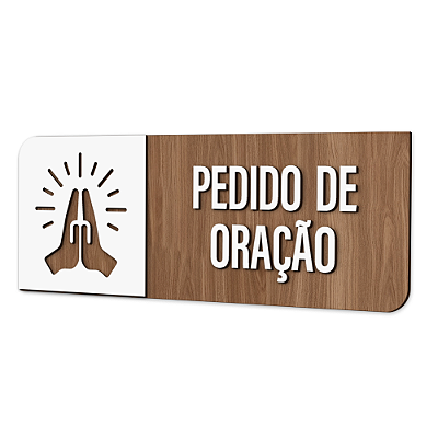 Placa de Sinalização Indicativa - Pedido de oração