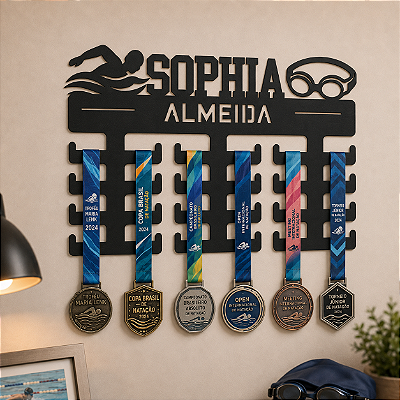 Porta Medalhas - Natação - Personalizado