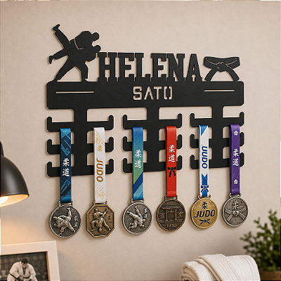 Porta Medalhas - Judô - Personalizado