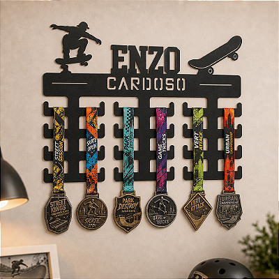 Porta Medalhas - Skate - Personalizado
