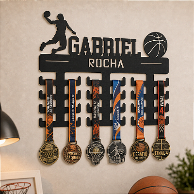 Porta Medalhas - Basquete - Personalizado
