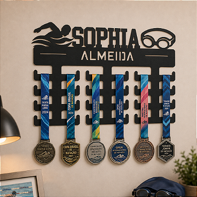 Porta Medalhas - Natação - Personalizado