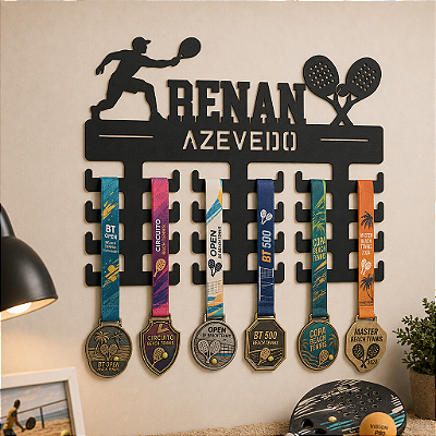 Porta Medalhas - Beach Tennis - Personalizado