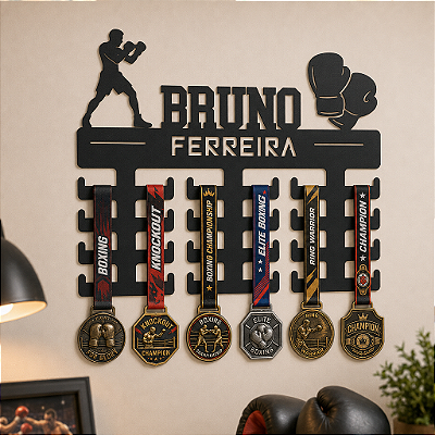 Porta Medalhas - Boxe - Personalizado