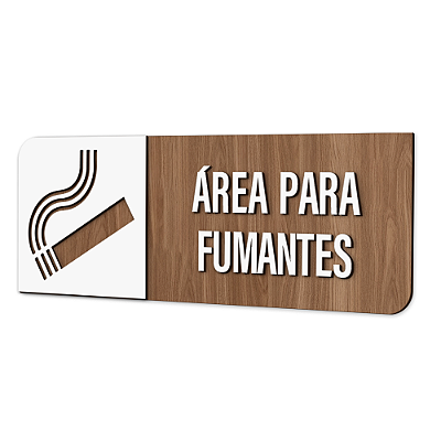Placa de Sinalização Indicativa - Área para Fumantes
