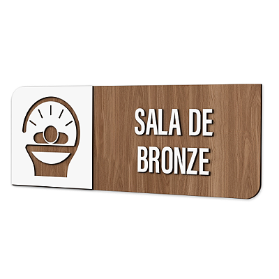 Placa de Sinalização Indicativa - Sala de Bronze