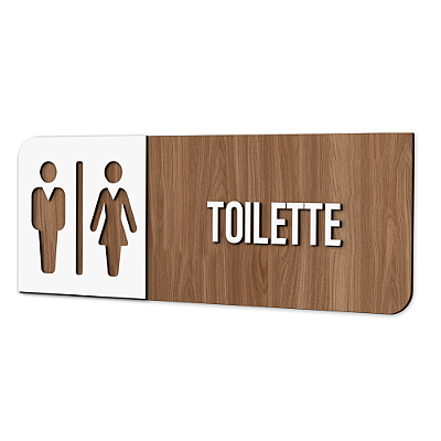 Placa de Sinalização Indicativa - Toilette