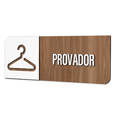 Placa de Sinalização Indicativa - Provador
