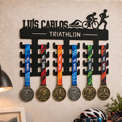 Porta Medalhas - Triathlon - Personalizado