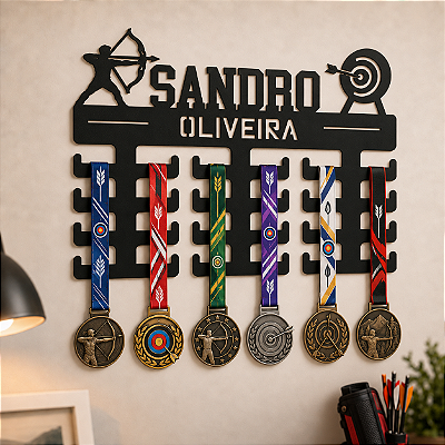 Porta Medalhas - Tiro com Arco - Personalizado