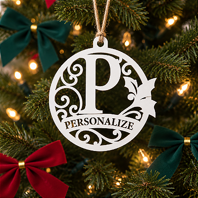 Bola de Natal Personalizada – Inicial e Nome
