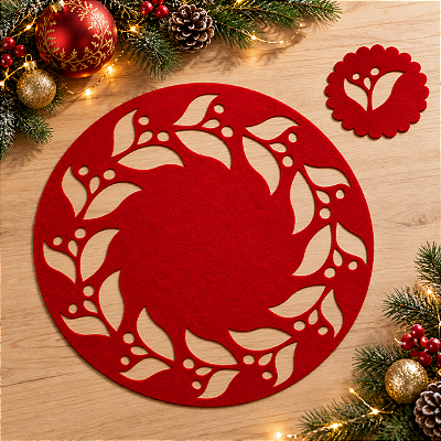 Sousplat - Kit Natal Modelo 2