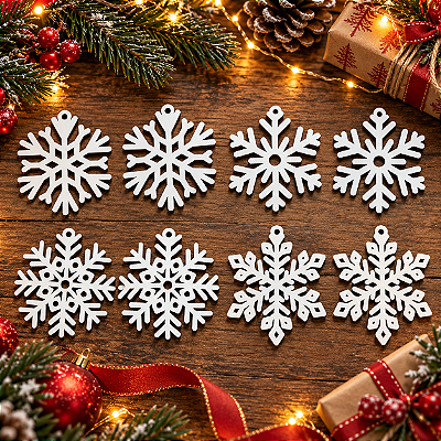 Enfeite de Natal -Kit 8 Flocos de Neve
