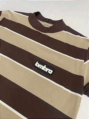 Camiseta Listrada Marrom