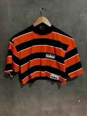 Cropped Listrada Laranjada