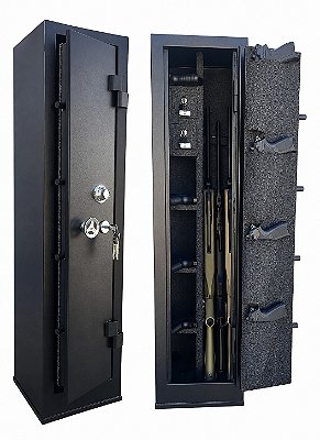 Cofre para Armas Longas 130 cm - Guarda 9 Armas (3 Longas e 6 Curtas) - Cofre para Espingarda, Rifle e Carabina CAC CR EB