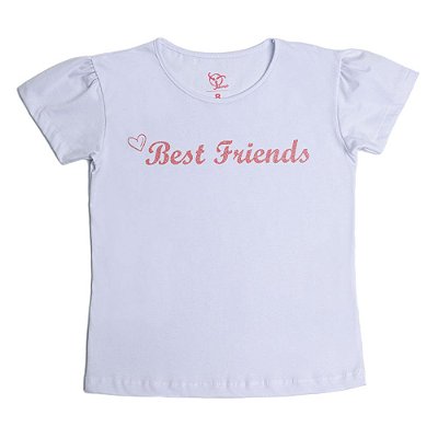 Camiseta Infantil Flork Bff Amigas Desenhos Menino Menina