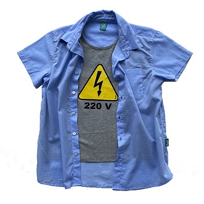 Camisa Infantil Menino Jokenpô Cambraia 220v