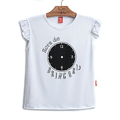 Blusa Jokenpô Infantil Menina Hora de Brincar com Giz para Desenhar