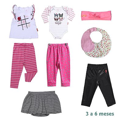 Combo Enxoval Menina 11 Peças De Roupas Bebê Infantil