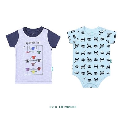 Combo roupa infantil 6 peças bebê menino Branco