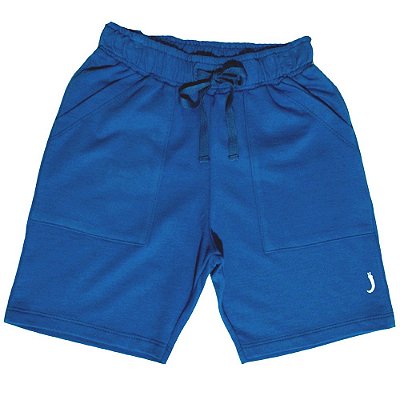 Bermuda Infantil Jokenpô Malha Masculina Azul