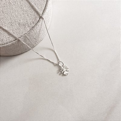 Colar pingente costela de adão 10mm 40cm