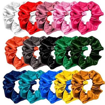 PCT C/ 100 lindas xuxinhas(scrunchies) de cetim. (em quantidade)