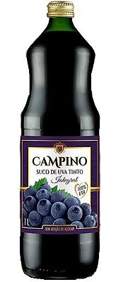 Suco de Uva Tinto Campino 1 Litro - Integral e 0% açúcar