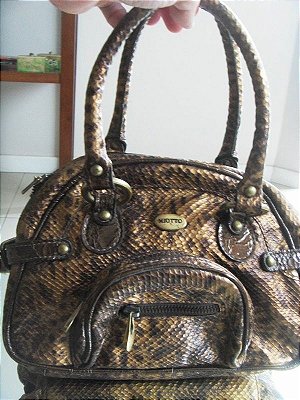 Bolsa de mão em ouro velho marca Miotto