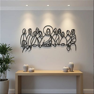 Painel Santa Ceia Bless em MDF – 1,50m x 0,70m
