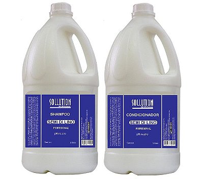 Shampoo e Condicionador Semi Di Lino 5L - Sollution Professional