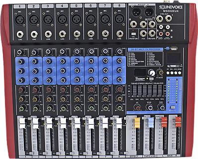 Mesa de Som Soundvoice MS802 EUX 8 Canais