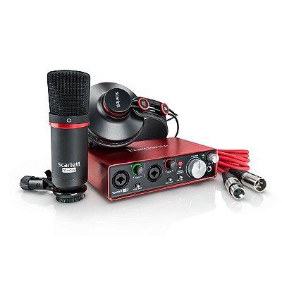 Kit Interface de Áudio Focusrite Scarlett Studio 212 3ª Geração