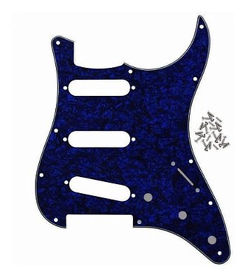 Escudo Guitarra Strato PHX SSS 67C Perolado Azul