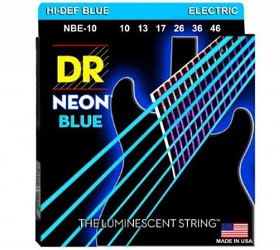 Encordoamento Guitarra Dr. Neon Azul NGE-10