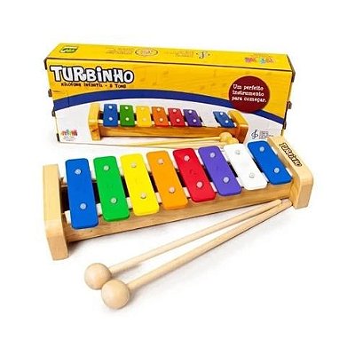 Xilofone Infantil Turbinho 8 Notas Colorido