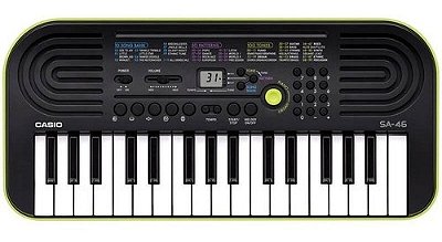 Teclado Infantil Casio SA-46AH2 32 Teclas Verde e Preto