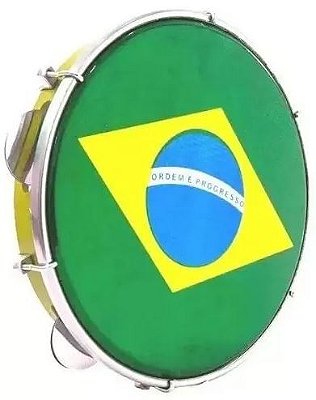 Pandeiro Torelli Injetado 10" Amarelo Brasil TP350AM