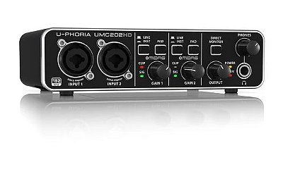 Interface de Áudio Behringer UMC-202HD USB MIDI